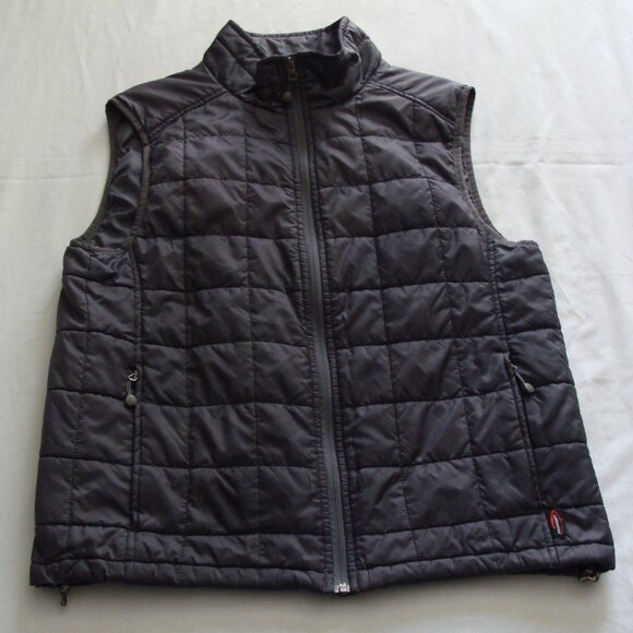 LANDS' End Steel Gray Sleeveless "PIRMALOFT" Quilted/PUFFER VEST Sz M (38 - 40) - Picture 1 of 7